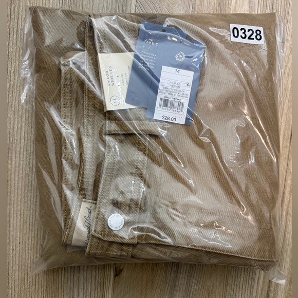 Women's High-Rise Sailor Wide Leg Ankle Jeans - Universal Thread™ Tan 6 & 14 - Picture 9 of 14